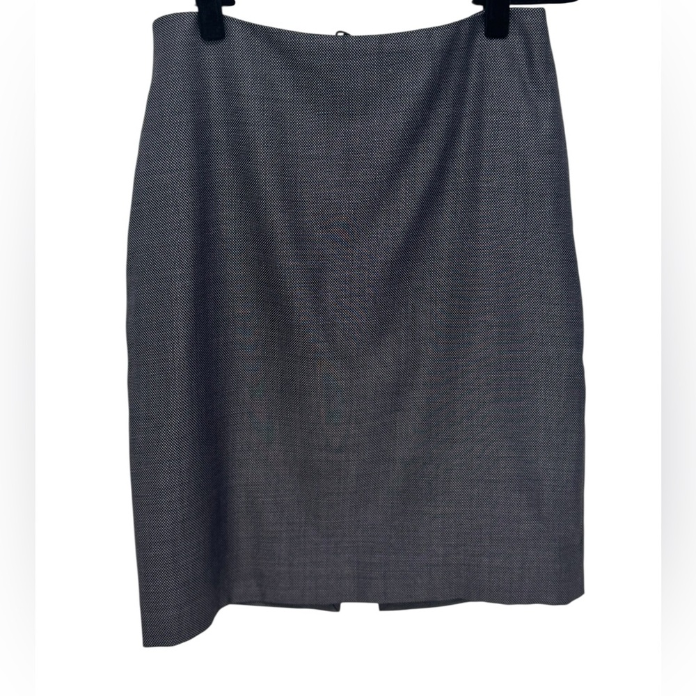 Giorgio Armani Main Line Gray Wool Silk Pencil Skirt, Size 6